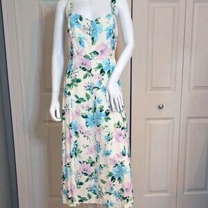*Like New*  Old Navy Pastel Floral Midi Dress With Pockets!